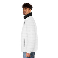 White Jacket with black Swagger - Men's Puffer
