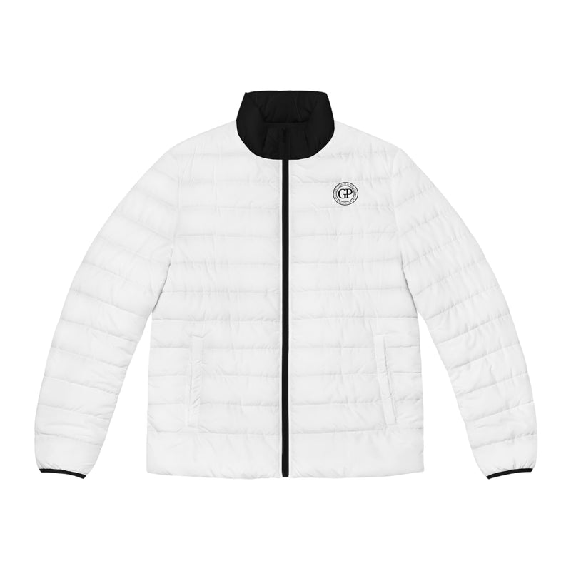 White Jacket with black Swagger - Men's Puffer