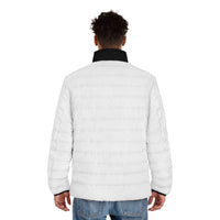 White Jacket with black Swagger - Men's Puffer