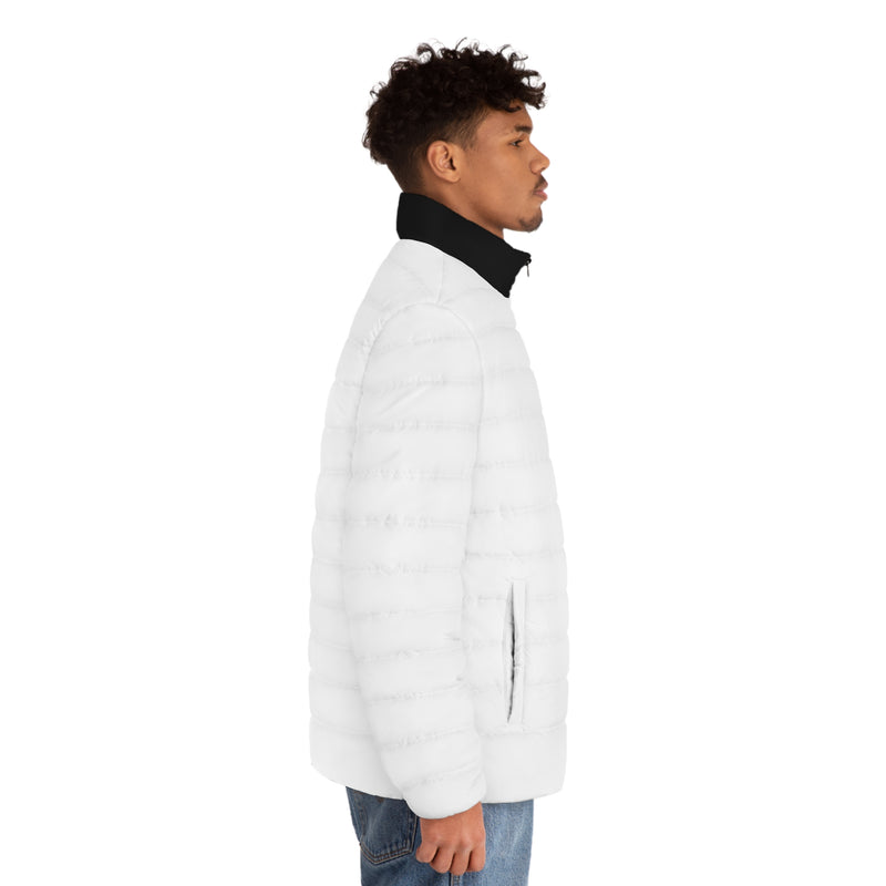 White Jacket with black Swagger - Men's Puffer