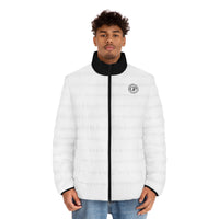 White Jacket with black Swagger - Men's Puffer